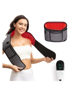 Red Light Therapy Wrap Belt for Body, 100 LEDs, 5Gears 9Timers Remote Control, 660nm & 850nm Infrared Light Therapy for Back, Waist, Muscle Pain Relief, Flexible Portable Wrap Around Pad