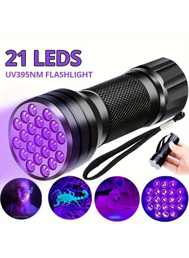 21 LED UV Flashlight For Pet Urine Detection Scorpion Hunting Fluorescent Agent - Image 3