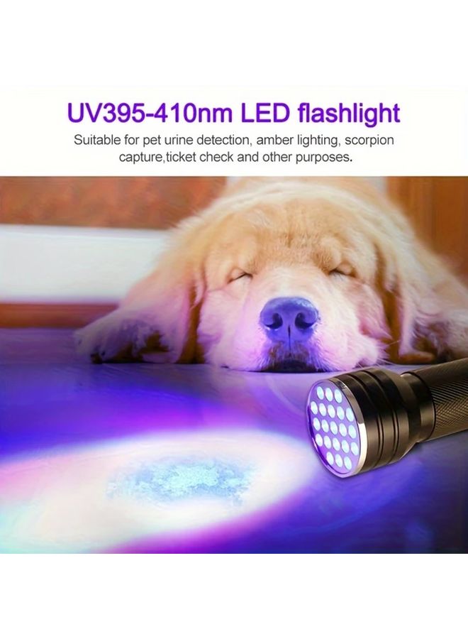 21 LED UV Flashlight For Pet Urine Detection Scorpion Hunting Fluorescent Agent - Image 2