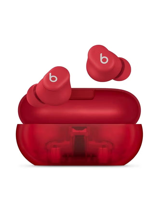 beats Apple Beats Solo Buds True Wireless Earbuds Transparent Red - Image 1