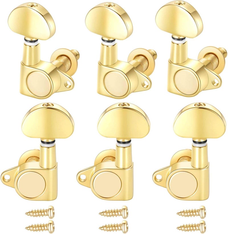 Gusnilo Guitar Tuner Pegs 1set 3l3r Grover-style Guitar Tuner Grover Tuners Head Gold - Image 1