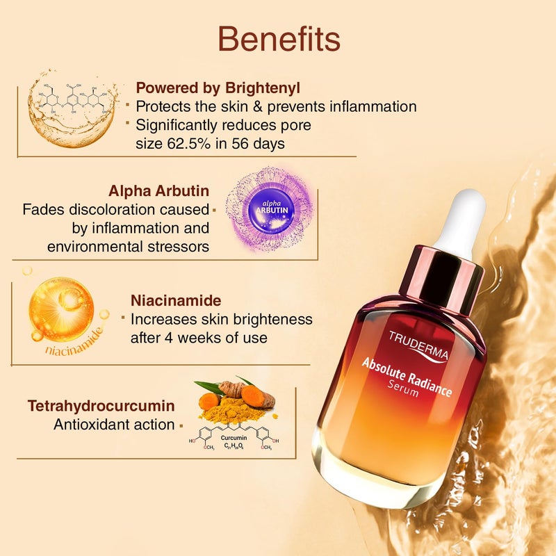 REGALIZ Truderma Absolute Radiance Serum Intense BioActive DePigmenting Skin Brightening Concentrate 30ml - Image 3