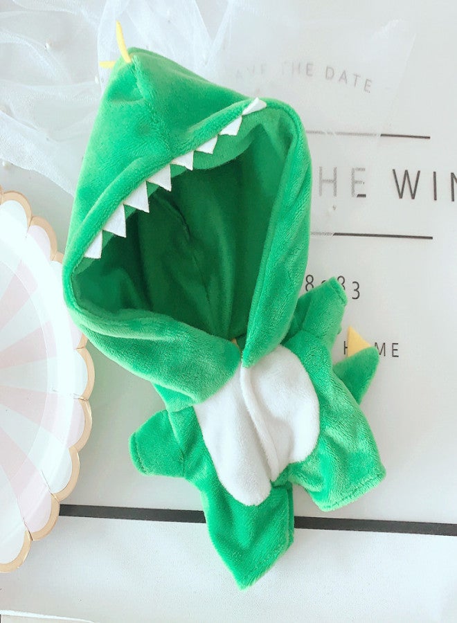 Spot dinosaur conjoined clothes pants 20cm suit 20cm doll clothes Love Bean doll pajamas(Three-dimensional dinosaur clothes, 20cm) - Image 1