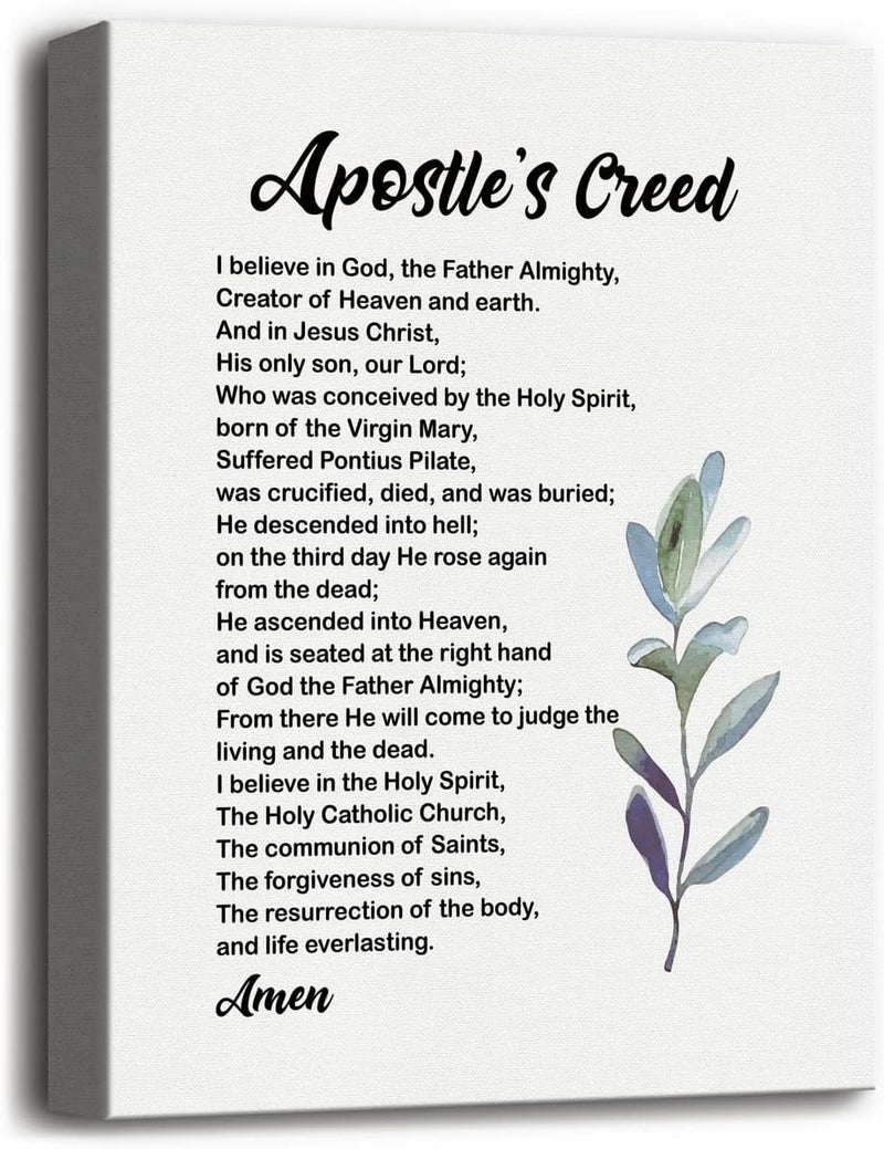 WKYAER Apostle's Creed Canvas Wall Art - Image 1