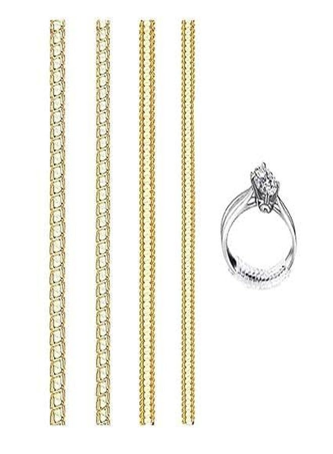 Avenn Ring Size Adjuster for Loose Rings, 4 Sizes Ring Sizer Tightener Resizer, Spiral Fit, Gold, 4 Pieces - Image 1