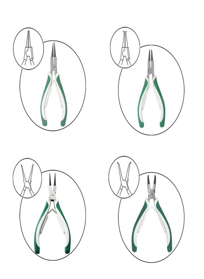 Miular 4 Pcs Mini Snap Ring Pliers Set Heavy Duty External/Internal Circlip Pliers with Straight/Bent Jaw for Ring Remover Retaining - Image 3