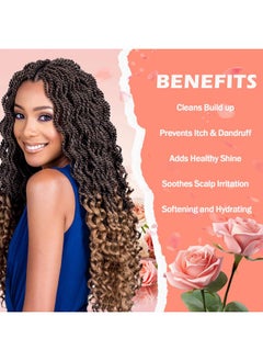 Goiple 6.8 Fl Oz Braid Spray Rose Mint For Dreads, Dreadlocks, Locks Spray Rose Water Braid Spray For Itchy Scalp, Shine & Lightweight For Dull Hair Twists, Cornrows, Braid Spray For Box Braids Moisturizer 