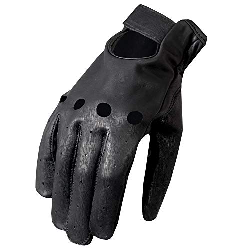 Hot Leathers mens Motorcycle driving gloves, Black, Large US - Image 1