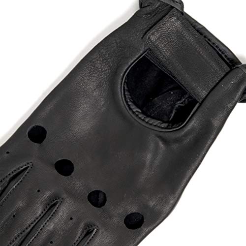Hot Leathers mens Motorcycle driving gloves, Black, Large US - Image 4