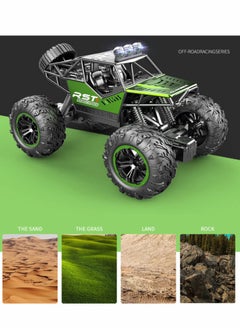 Excefore Remote Control Car 1:18 Off Road Monster Truck,Metal Shell 4WD Dual Motors LED Headlight Rock Crawler,2.4Ghz All Terrain Hobby Truck with 1 Batteries for 25 Min Play  - Image 5