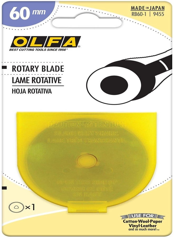 OLFA 60mm Rotary Blades, 1-pack - Image 1