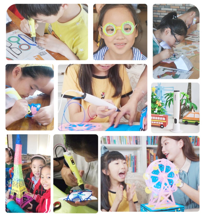 Myriwell RP-300B Magic Pen Maliang Low Temperature 3D Printing Pen/White Printing Pen (10 colors * 5m consumables + 10 picture albums) - Image 2