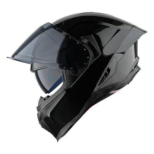 1Storm Motorcycle Full Face Helmet for Adults Men and Women Street Bike Racing Helmet DOT Approved with one Extra Clear Shield: KT828 Glossy Black - Image 5