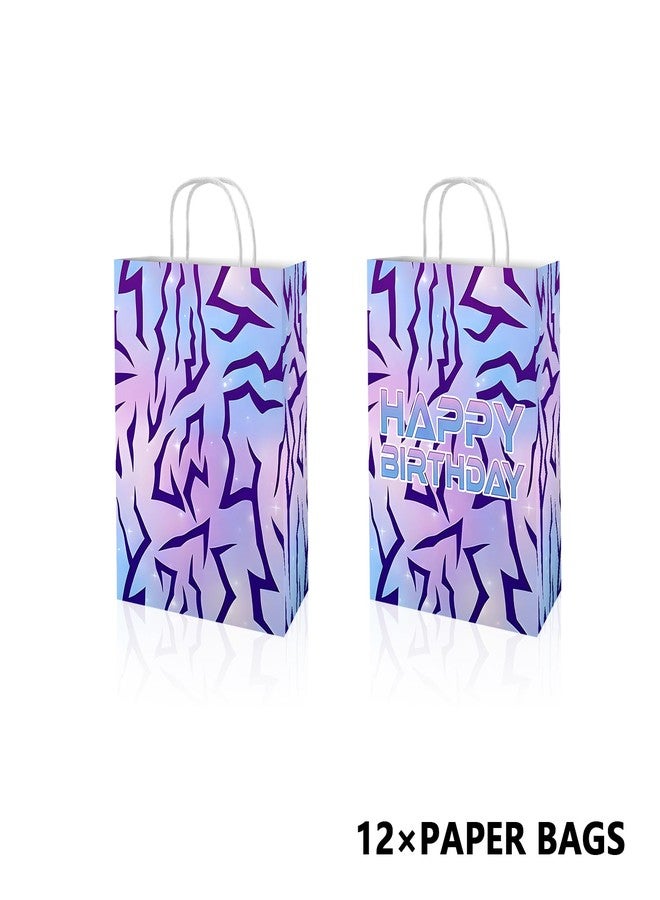 OULUN Purple Demon Party Gift Bags Kids' Birthday Party Favor Bag Purple Demon Theme Paper Tote Bag - Image 3