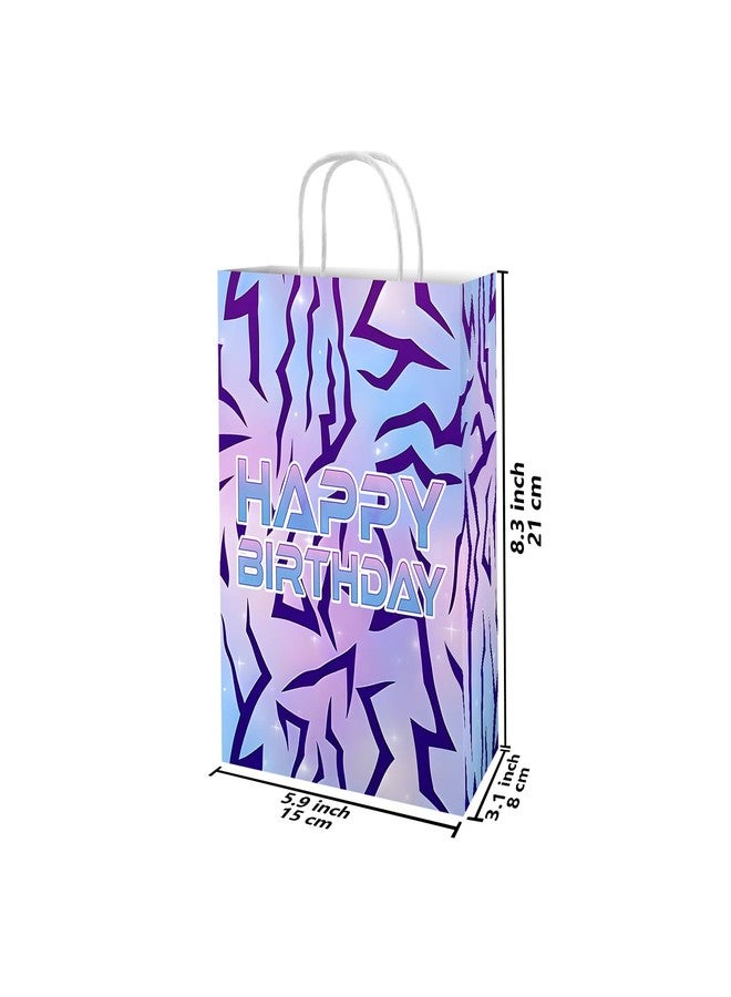 OULUN Purple Demon Party Gift Bags Kids' Birthday Party Favor Bag Purple Demon Theme Paper Tote Bag - Image 2