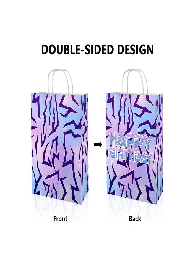OULUN Purple Demon Party Gift Bags Kids' Birthday Party Favor Bag Purple Demon Theme Paper Tote Bag - Image 4