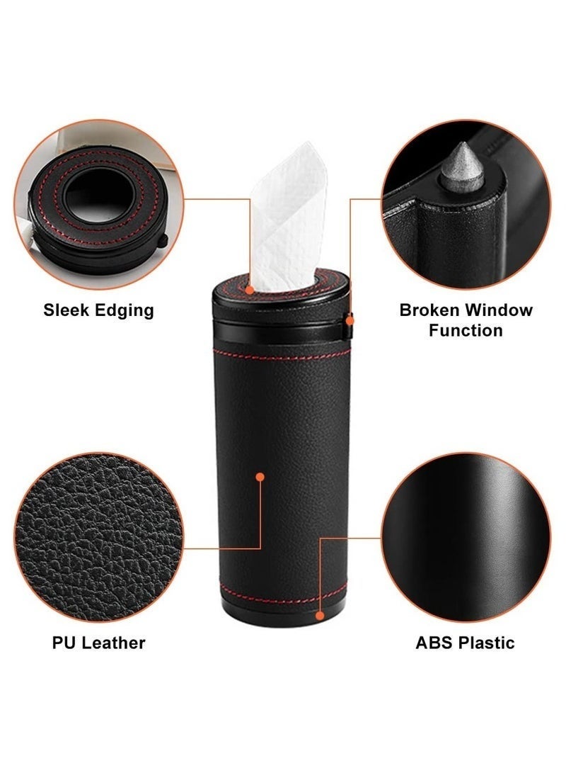 Cylindrical Car Tissue Box Holder Case - Image 4