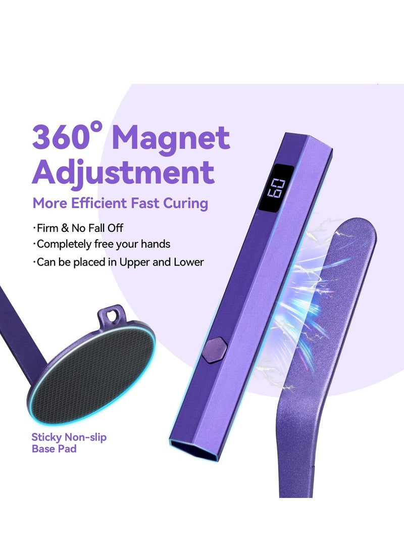 SYOSI UV Light for Nails, UV Lamps for Gel Nails 10s Fast Curing Mini UV LED Nail Lamp with Nail Stamper and Magnetic Stand Portable Nail Dryer U V Light for Curing Gel Polish Nail Home DIY Manicure - Image 5