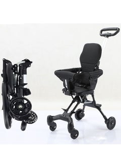 Convenience Lightweight Portable Foldable Toddler Stroller, Baby Stroller, Airplane Stroller, Travel Stroller with 360°-wheel, Pad, Two Way Push