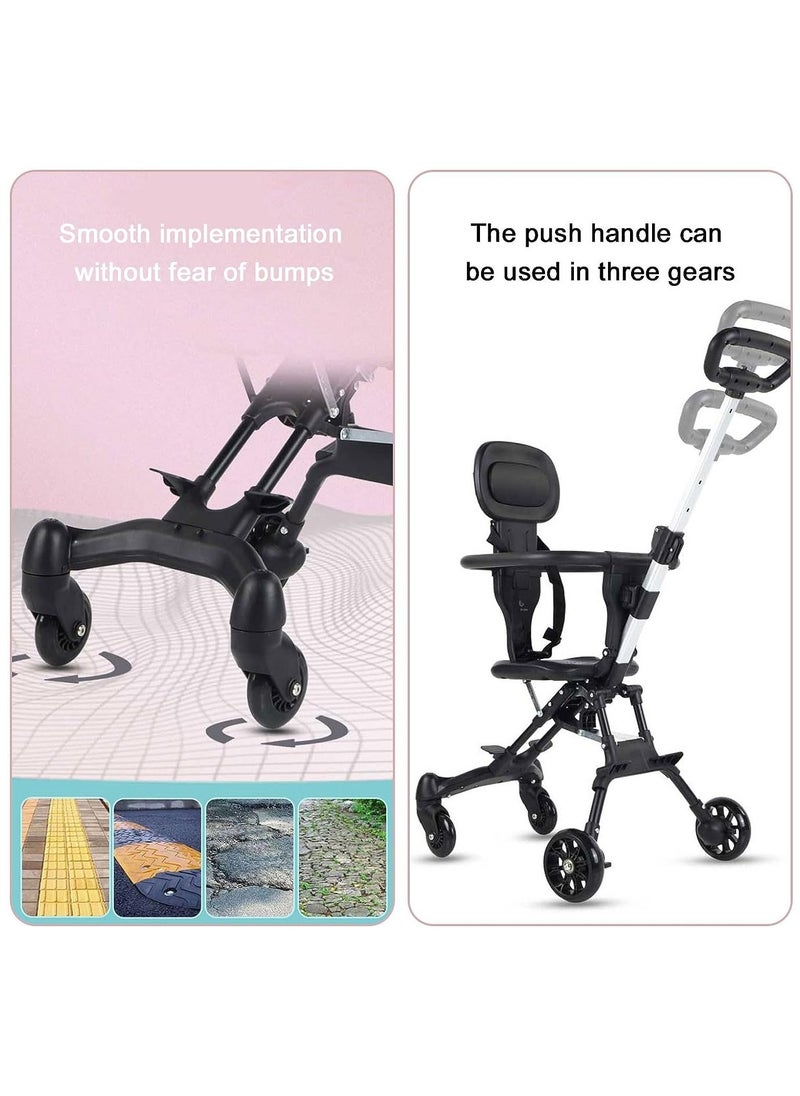 XiuWoo - Convenience Lightweight Portable Foldable Toddler Stroller, Baby Stroller, Airplane Stroller, Travel Stroller with 360°-wheel, Pad, Two Way Push - Image 1