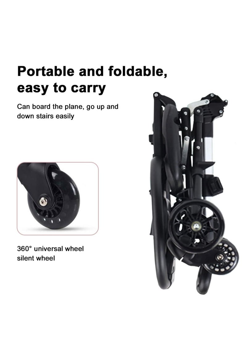 XiuWoo - Convenience Lightweight Portable Foldable Toddler Stroller, Baby Stroller, Airplane Stroller, Travel Stroller with 360°-wheel, Pad, Two Way Push - Image 1