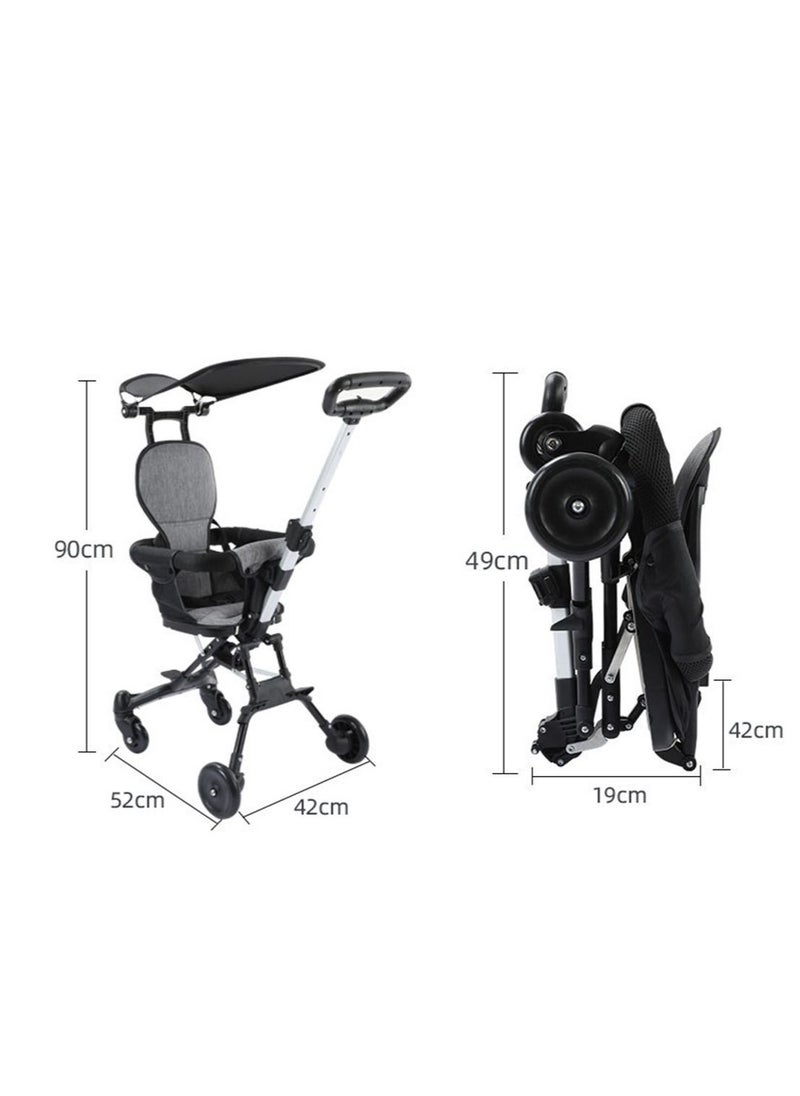 XiuWoo - Convenience Lightweight Portable Foldable Toddler Stroller, Baby Stroller, Airplane Stroller, Travel Stroller with 360°-wheel, Pad, Two Way Push - Image 1