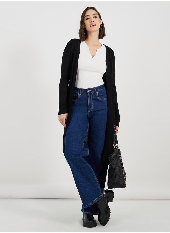 Styli - Regular Fit Longline Front Open Cardigan - Image 1
