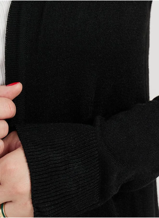 Styli Regular Fit Longline Front Open Cardigan