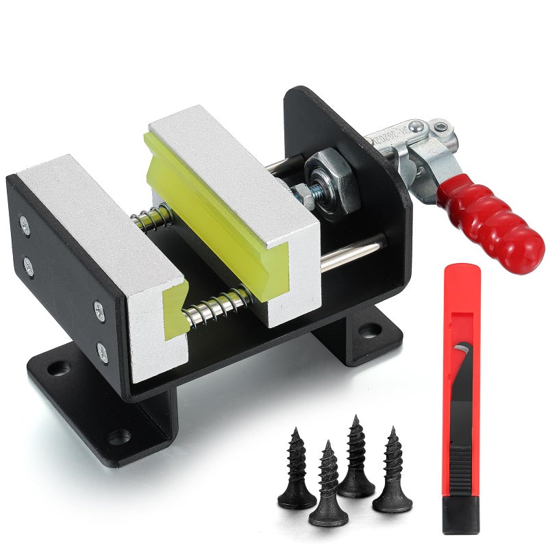 MistyBrew Professional Golf Club Regripping Kit - Heavy-Duty Vise Clamp with Secure 4-Screw Mounting System & Hook Knife, Quick-Release Locking Clamp for Stable Grip Replacement - Image 1