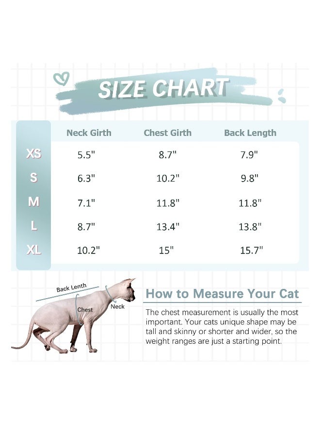 Generic Sphynx Hairless Cats Warm Winter Sweater, Cute u0026 Soft Pullover High Elasticity Kitten Shirts Breathable, Cat Leisure Wear Turtleneck Vest Adorable, Cat's Clothes Jacket Pajamas Jumpsuit - Image 4
