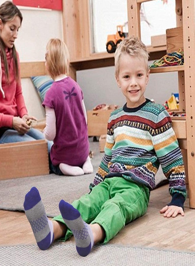 Comfoex Boys Socks 6 Pairs Ankle Athletic Sock Half Cushioned Low Cut Socks For Little Big Kids - Image 2