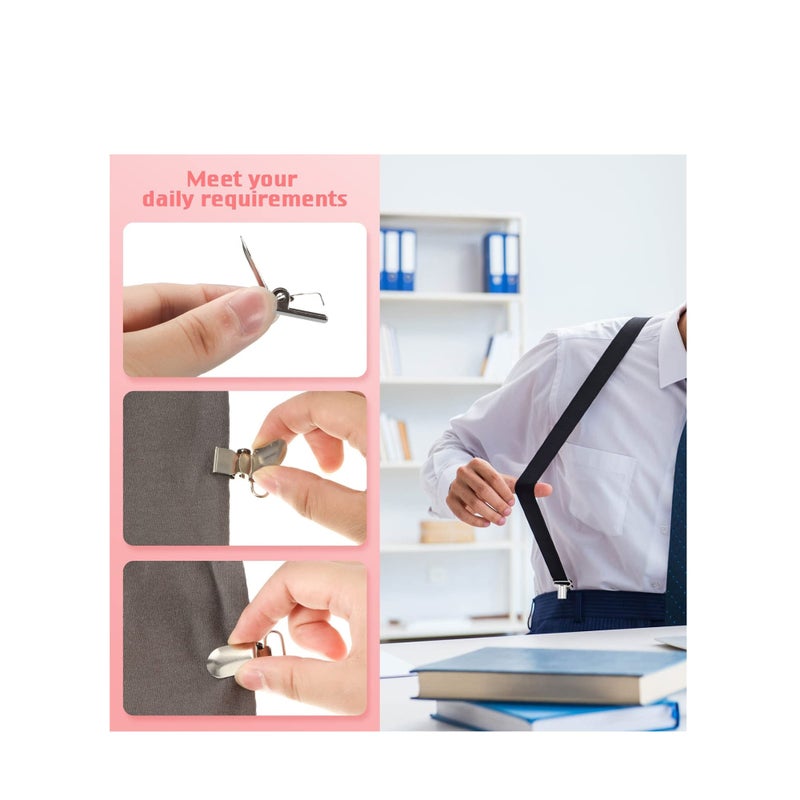 SOLARAE 100 Pieces Metal Pacifier Suspender Clips Straps Holder Fasteners Clips Baby Pacifier Suspender Snap Heavy Duty Fasteners Clips for Making Pacifier Holders Bib Bed Sheet Fasteners Toy Clip - Image 5