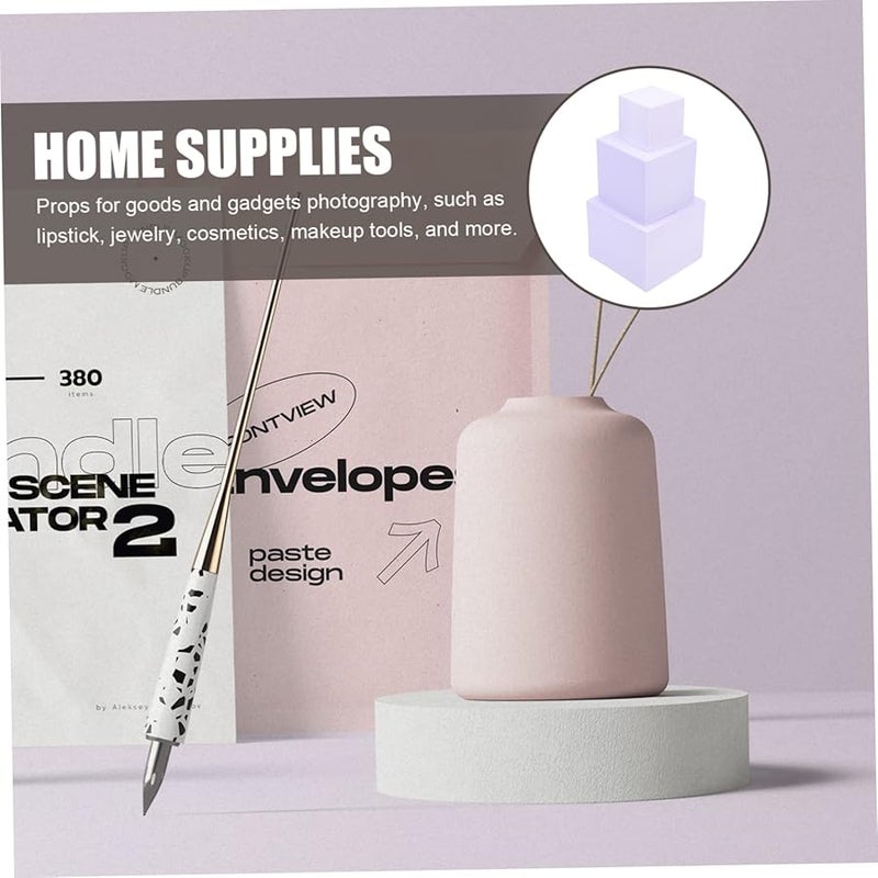 Lavender Geometric Photography Props 8pcs High Density Display Stands Home Supplies - Image 4
