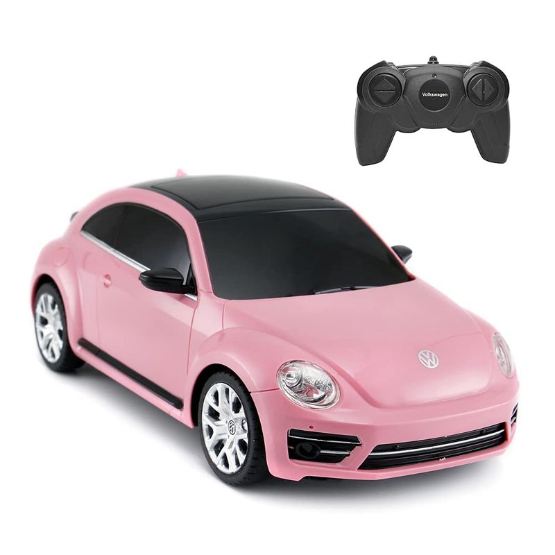 RASTAR Rc Beetle Volkswagen, 1:24 Scale Kids Remote Control Racing car, Pink Rc Toy Car for Kids Girls Toddlers. - Image 1