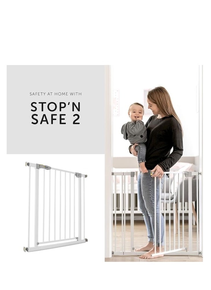 Generic Auto Close Safety Baby Gate, Extra Wide Child Fence Gate 75-84cm + 10cm Extension Kit Maximum Suitable For 94cm, Baby Fence Barrier Dog Gate Baby Gates for Stairs and Doorways, Easy Install (Gate + 10cm Extension Kit)  - Image 5