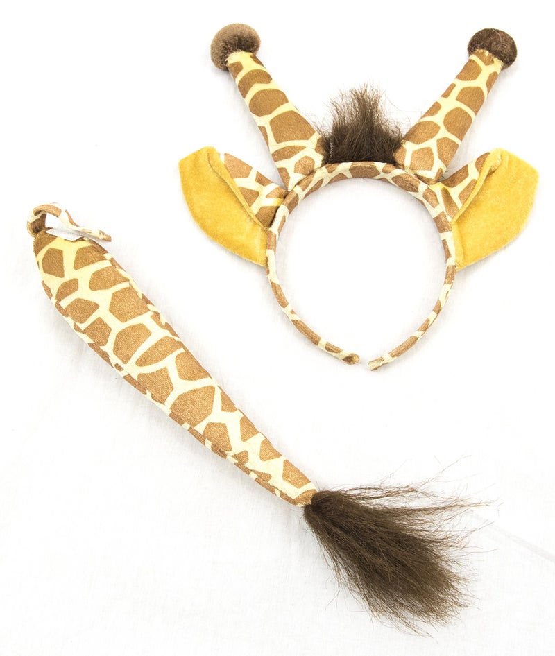 Squirrel Products Giraffe Headband Ears and Tail Costume Accessory Set - Fits Adults and Kids - Image 1