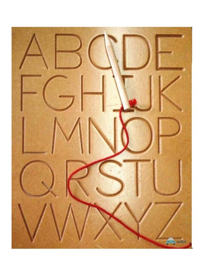 FunBlast FunBlast Set of 2 Writing Practice Tracing Wooden Boards for Kids - Capital Alphabet with 123 Boards Educational Toy for Kids - Multi Color  - Image 3