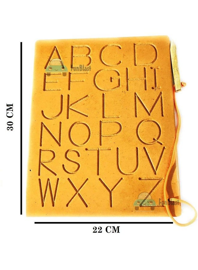 FunBlast FunBlast Set of 2 Writing Practice Tracing Wooden Boards for Kids - Capital Alphabet with 123 Boards Educational Toy for Kids - Multi Color  - Image 4
