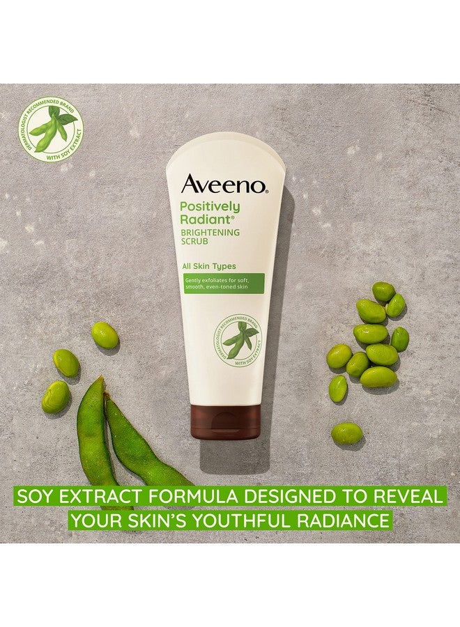 Aveeno Aveeno Positively Radiant Skin Brightening Exfoliating Daily Facial Scrub, Moisture-Rich Soy Extract, helps improve skin tone & texture, Oil-& Soap-Free, Hypoallergenic, 7 oz - Image 2