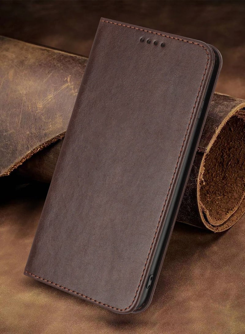 Suteni Flip Cover Card Slots Magnetic Leather Phone Case for iPhone  - Image 1