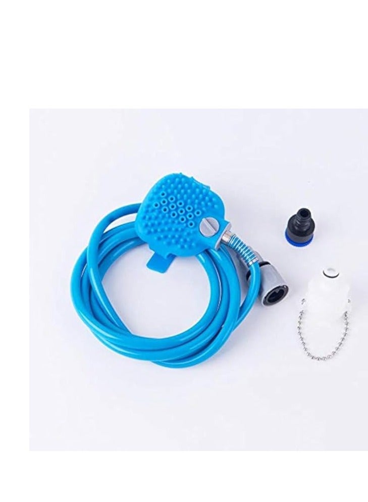 Pet Bathing Tool - Pet Shower Sprayer for Dog and Cat Bathing Massage Combo with Pet Grooming Glove and 3 Faucet Adapters, 8.2 ft Hose Indoor and Outdoor Using - Image 1