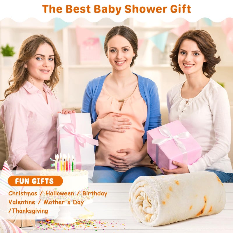 Lhedon Burrito Baby Blanket, Tortilla Swaddle Blanket, Taco Blanket for Newborn Toddler, 285 GSM Soft Flannel Wearable Wrap Funny Gifts for Baby Shower & First Christmas Boy Girl 0-3 6 9 Months - Image 3