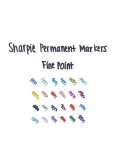 Sharpie Electro Pop Permanent Markers, Fine Tip Marker Set, Coloring Markers, Drawing Markers, Writing Markers, Assorted Colors Art Markers, 24 Count  - Image 3