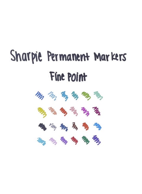 Sharpie Electro Pop Permanent Markers, Fine Tip Marker Set