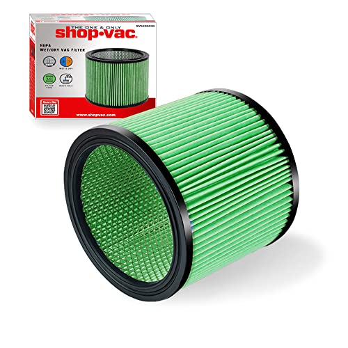 SHOPVAC Shop-Vac High Performance 90304/90344 Cartridge Filter, Fits most 4-16 Gallon Shop-Vac Wet/Dry Vacuums, High Efficiency HEPA Filter, Washable and Reusable, 1 Pack - Image 1