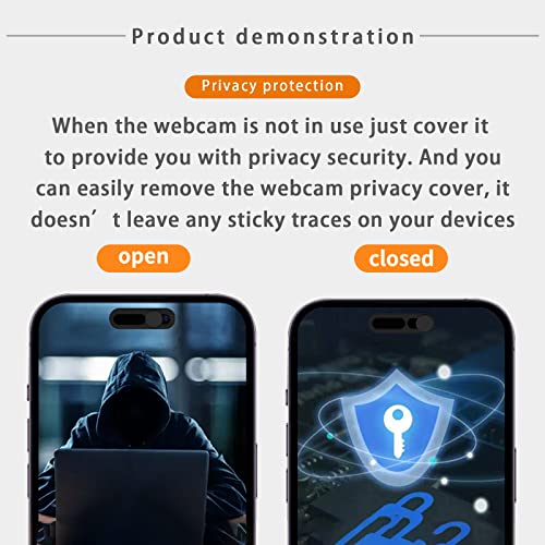 EYSOFT Front Camera Cover,Webcam Cover Compatible for iPhone 14Pro/14 Pro Max,Protect Privacy and Security,Not Affect Face ID, Strong Adhesive-2 Pack-Black - Image 4