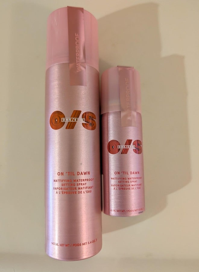 One size On ’Til Dawn Big & Bitty Mattifying Waterproof Setting Spray Duo – Includes Full Size (3.4 fl. oz / 146 mL) and Travel Size (1.0 fl. oz / 46 mL) - Image 4