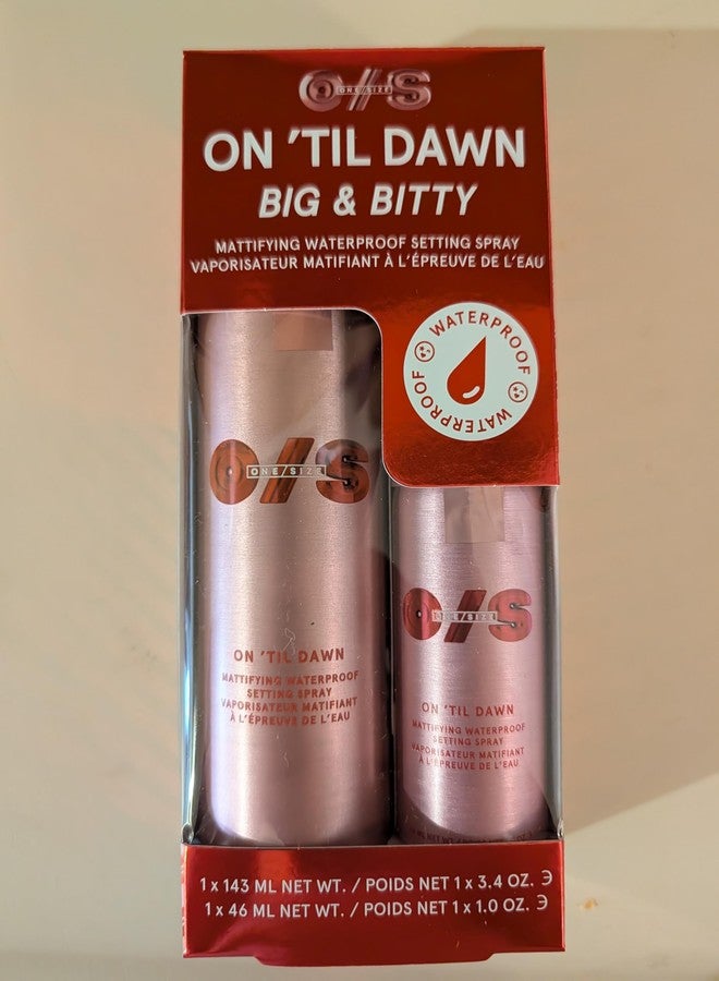 One size On ’Til Dawn Big & Bitty Mattifying Waterproof Setting Spray Duo – Includes Full Size (3.4 fl. oz / 146 mL) and Travel Size (1.0 fl. oz / 46 mL) - Image 3