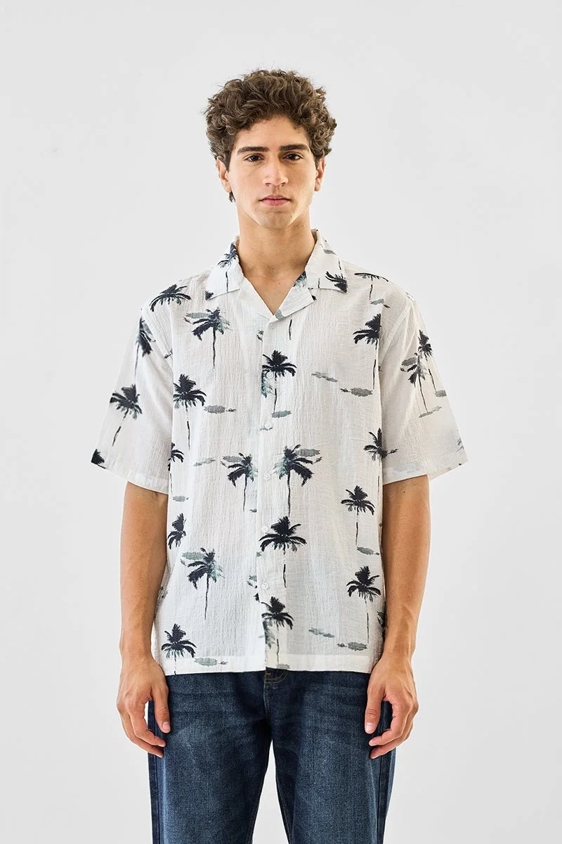 سنيتش قميص مطبوع بنقوش الزهور بقصة واسعة