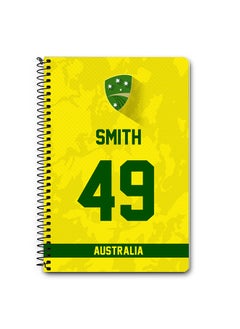 Designer A5 Spiral Notebook Memo Notepad Journal Player - Steve Smith, Jersey Number -49 (With Logo)